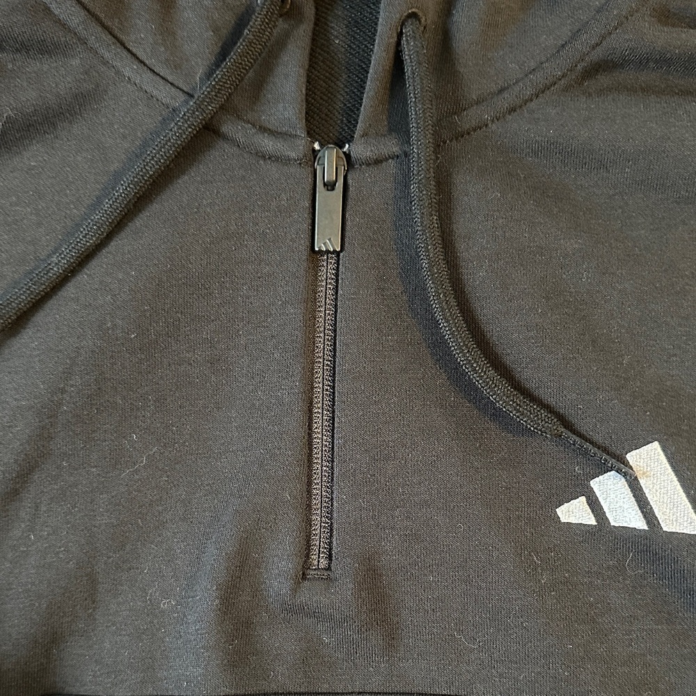 NWT women’s adidas cropped hoodie quarter zip - Picture 5 of 6